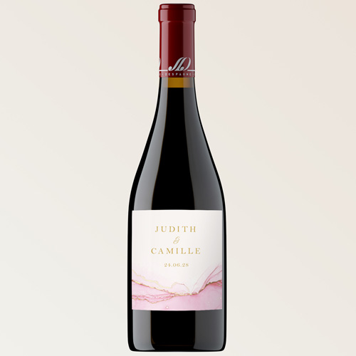 Bouteille de vin de mariage Jasmin à personnaliser