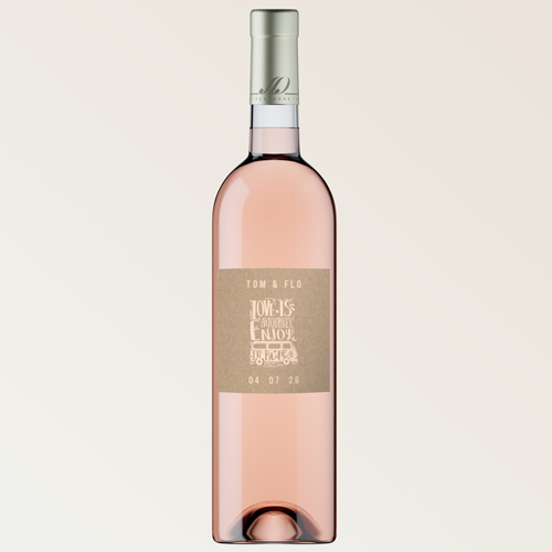 Bouteille de vin de mariage Journey à personnaliser