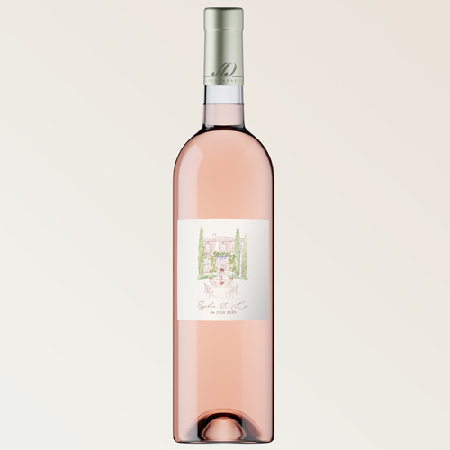 Bouteille de vin de mariage La Bâtisse à personnaliser
