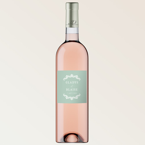 Bouteille de vin de mariage Lacewood à personnaliser