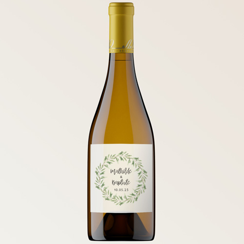 Bouteille de vin de mariage Natural à personnaliser