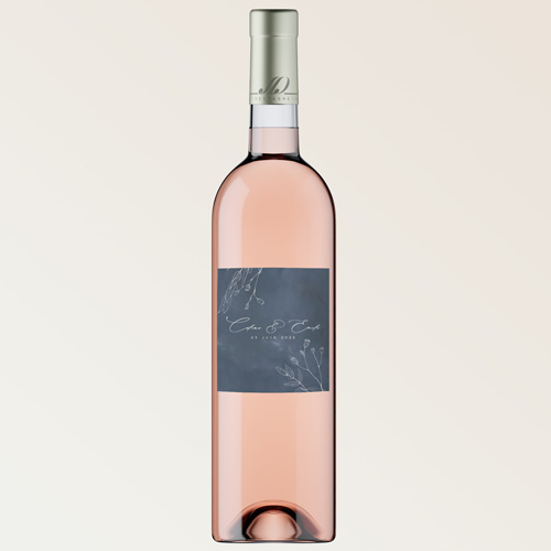 Bouteille de vin de mariage Navy à personnaliser