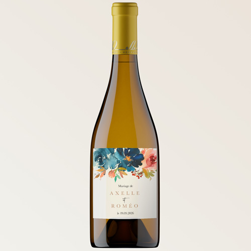 Bouteille de vin de mariage Nova à personnaliser