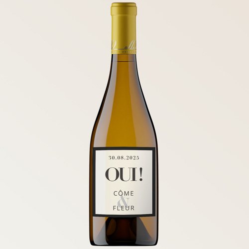 Bouteille de vin de mariage Oui à personnaliser
