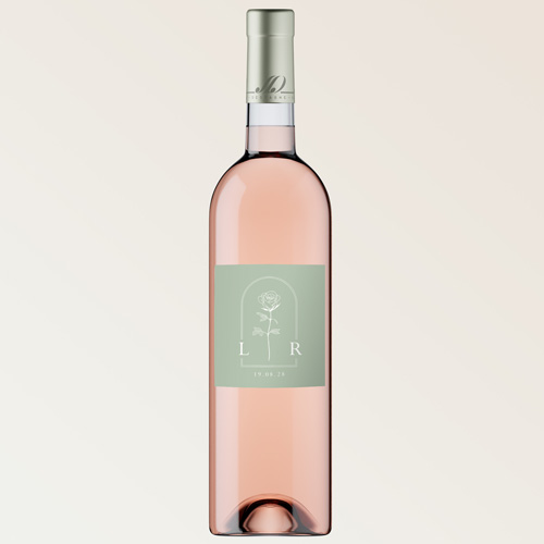 Bouteille de vin de mariage Rosalys à personnaliser