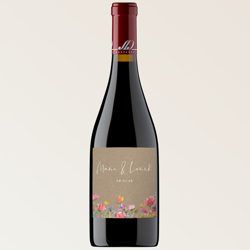 Bouteille de vin de mariage Stellaire à personnaliser