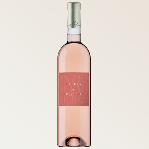Bouteille de vin de mariage Terramor à personnaliser
