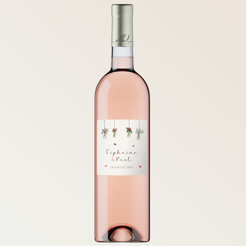 Bouteille de vin de mariage Vases suspendus à personnaliser
