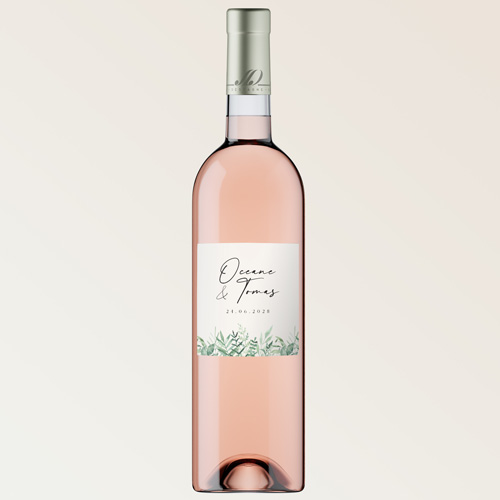 Bouteille de vin de mariage Véralie à personnaliser