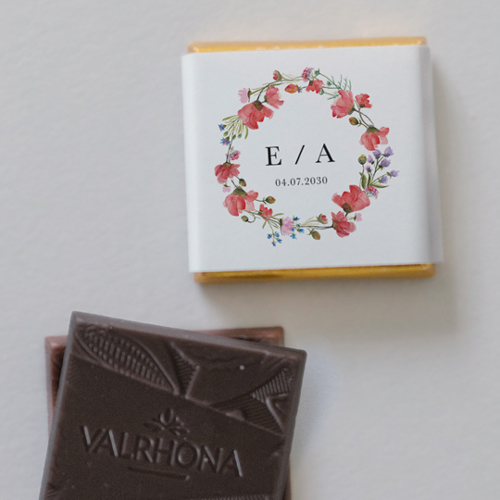 Carré chocolat :univers de mariage Alexandria à personnaliser