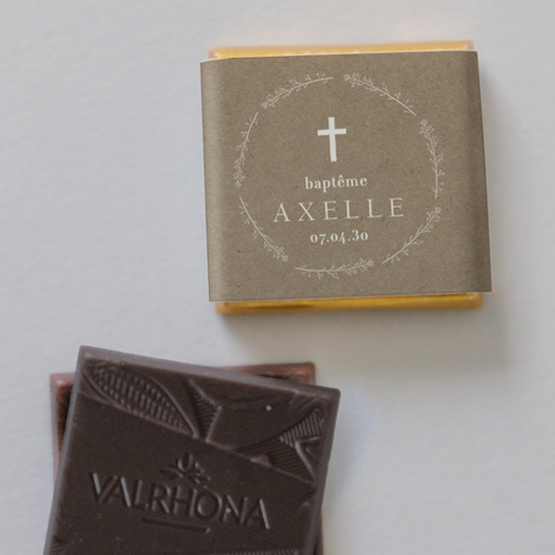 Carré chocolat :univers de mariage Auralie à personnaliser