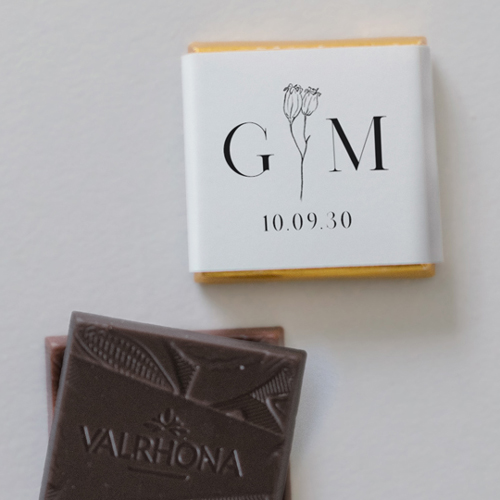 Carré chocolat :univers de mariage Austin à personnaliser