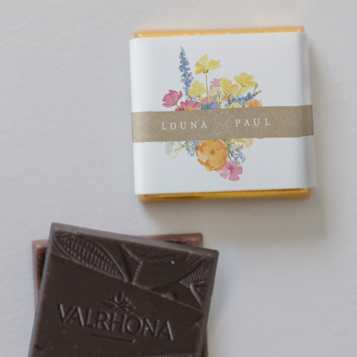 Carré chocolat :univers de mariage Corolle à personnaliser