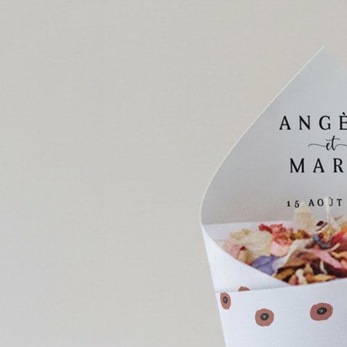 Carré chocolat :univers de mariage Couronne de fleurs à personnaliser