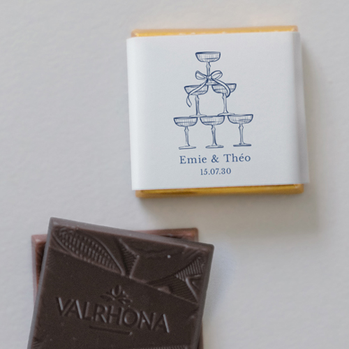 Carré chocolat :univers de mariage Cristel à personnaliser