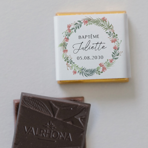 Carré chocolat :univers de mariage Delisia à personnaliser