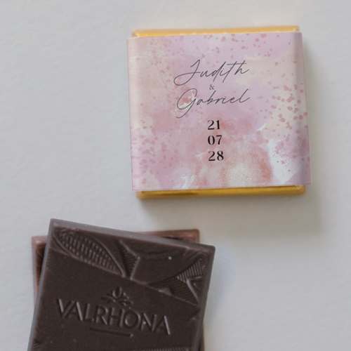 Carré chocolat :univers de mariage Édelis à personnaliser