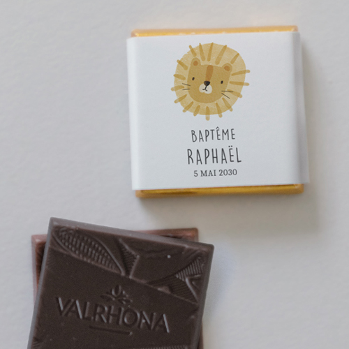 Carré chocolat :univers de mariage Felinaé à personnaliser