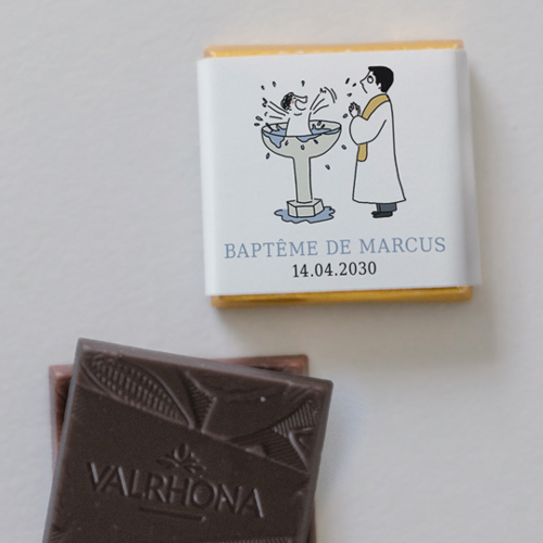 Carré chocolat :univers de mariage Gaspard à personnaliser
