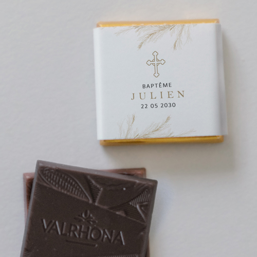 Carré chocolat :univers de mariage Luminia à personnaliser