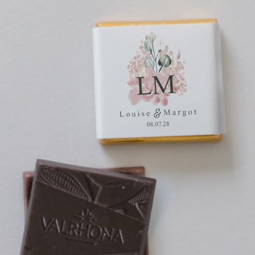 Carré chocolat :univers de mariage Lysandre à personnaliser