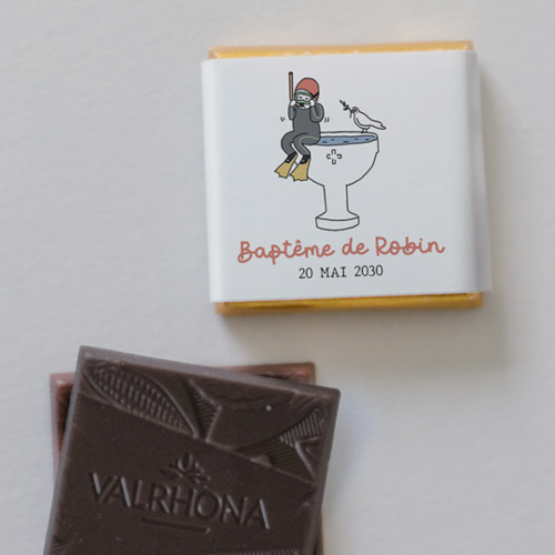 Carré chocolat :univers de mariage Nalya à personnaliser