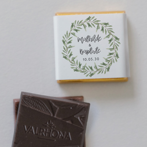 Carré chocolat :univers de mariage Natural à personnaliser