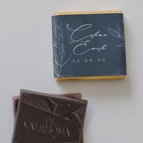 Carré chocolat :univers de mariage Navy à personnaliser