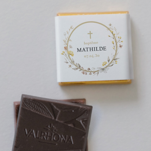 Carré chocolat :univers de mariage Odélie à personnaliser