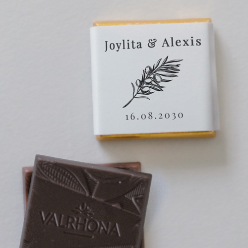Carré chocolat :univers de mariage Olivier à personnaliser