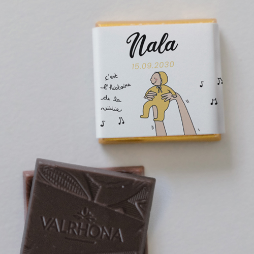 Carré chocolat :univers de mariage Savira à personnaliser