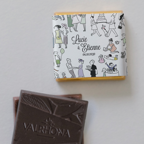 Carré chocolat :univers de mariage Scène de mariage à personnaliser