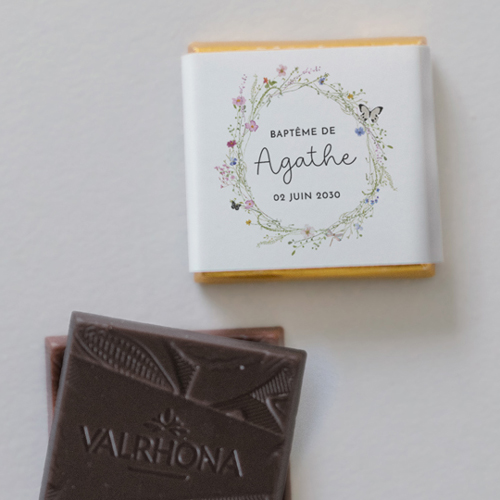 Carré chocolat :univers de mariage Seraphina à personnaliser