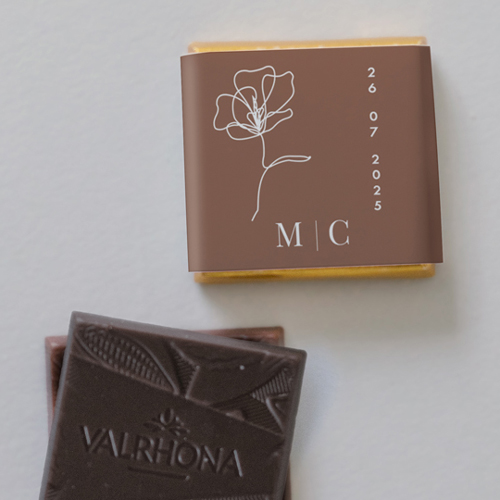 Carré chocolat :univers de mariage Terracotta à personnaliser