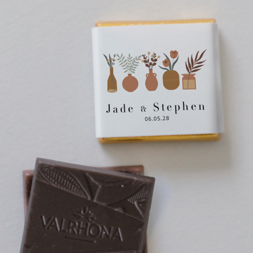 Carré chocolat :univers de mariage Valorian à personnaliser