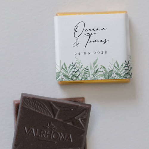Carré chocolat :univers de mariage Véralie à personnaliser