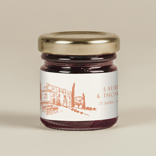 Confiture de mariage Alba à personnaliser