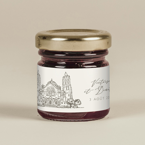 Confiture de mariage Basilia à personnaliser