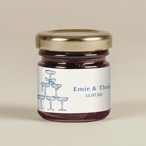 Confiture de mariage Cristel à personnaliser