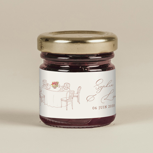Confiture de mariage La Bâtisse à personnaliser
