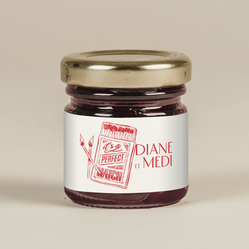 Confiture de mariage Le Match à personnaliser