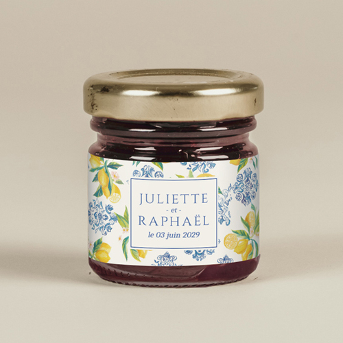 Confiture de mariage Lemon Vibes à personnaliser
