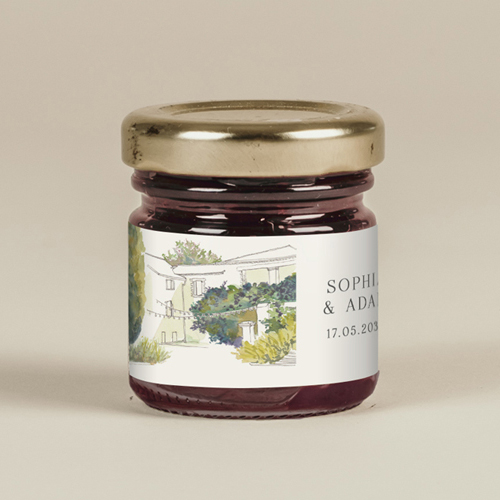 Confiture de mariage Mas à personnaliser