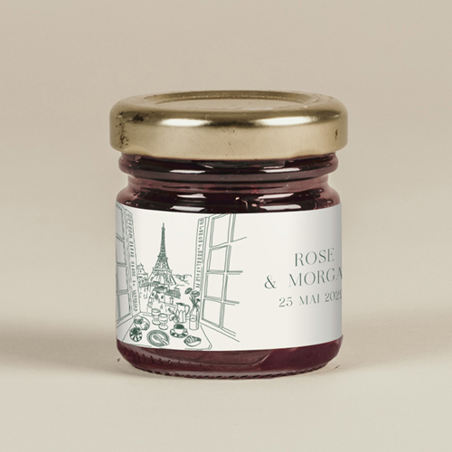 Confiture de mariage Paris à personnaliser
