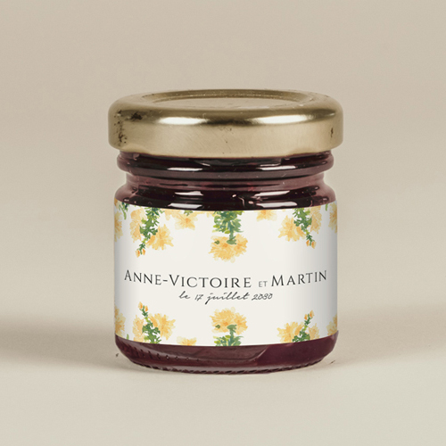 Confiture de mariage Solstice à personnaliser
