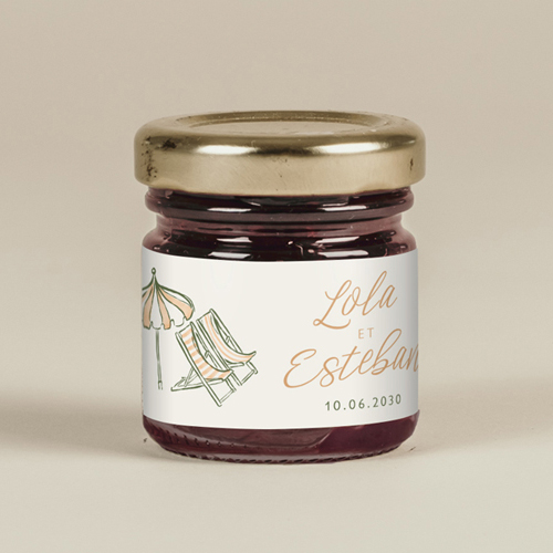 Confiture de mariage Transat à personnaliser