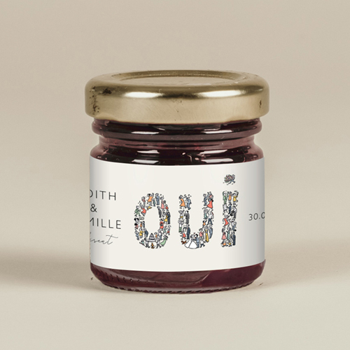 Confiture de mariage Un grand Oui à personnaliser