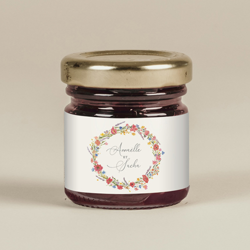 Confiture de mariage Vermillon à personnaliser
