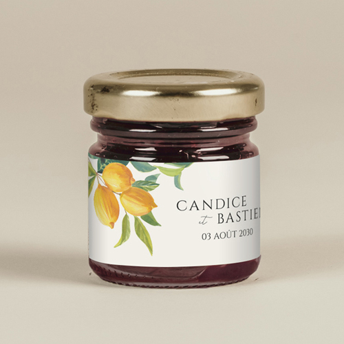 Confiture de mariage Zest à personnaliser