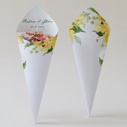 Cornet confettis :univers de mariage Ama à personnaliser